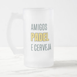 Taza De Cristal Esmerilado Padel e Amigos