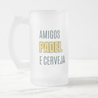 Taza De Cristal Esmerilado Padel e Amigos