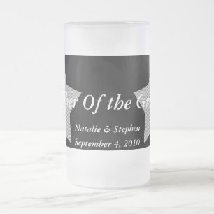 Taza De Cristal Esmerilado Padre del novio - estrellas rayadas