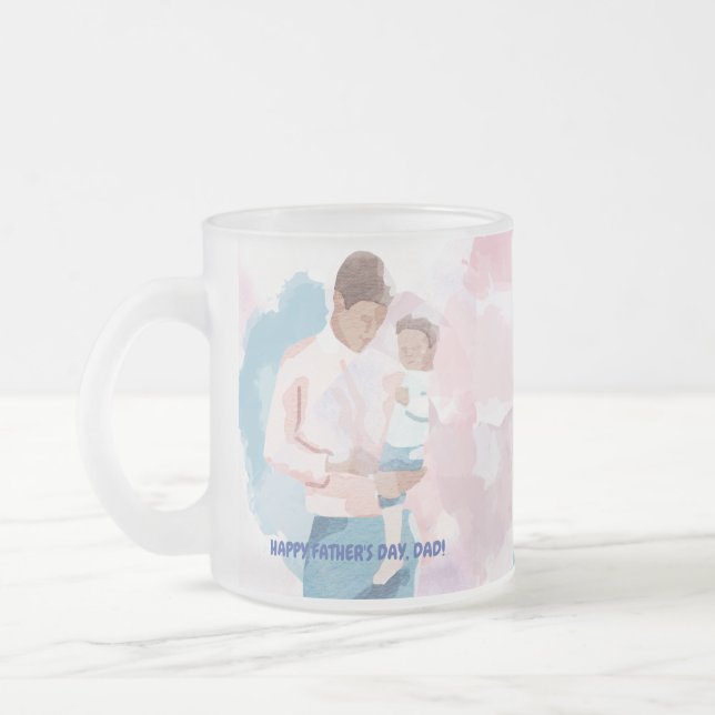 Taza De Cristal Esmerilado PADRE E HIJO MOMENT Mug (Izquierda)