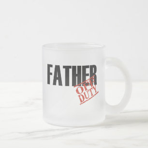 Taza De Cristal Esmerilado Padre fuera de servicio