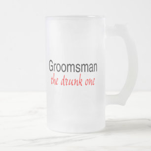 Taza De Cristal Esmerilado Padrino de boda (el borracho)