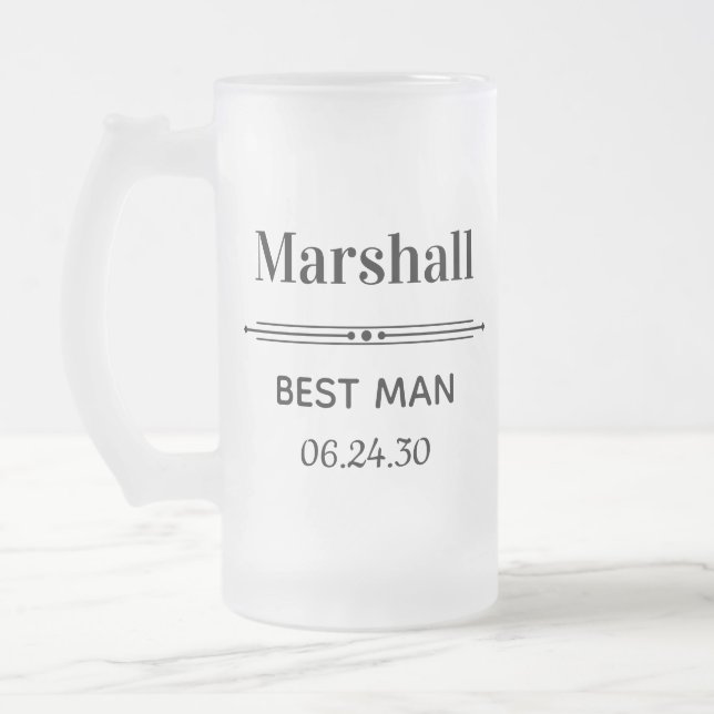 Taza De Cristal Esmerilado Padrino Personalizado (Izquierda)