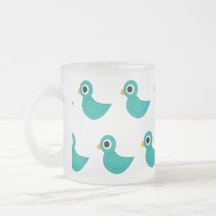 Taza De Cristal Esmerilado pajarito