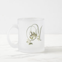 Taza De Cristal Esmerilado Pájaro cantante M inicial
