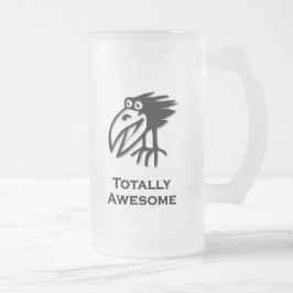 Taza De Cristal Esmerilado Pájaro Totalmente Asombroso