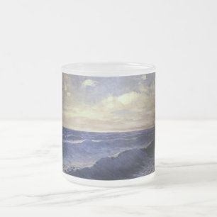 Taza De Cristal Esmerilado PAL Szinyei-Merse - vintage de la onda de agua.