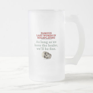 Taza De Cristal Esmerilado Palabras pasadas famosas en el Roleplaying: