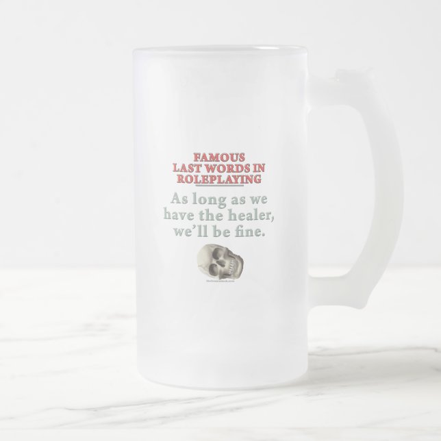 Taza De Cristal Esmerilado Palabras pasadas famosas en el Roleplaying: (Derecha)