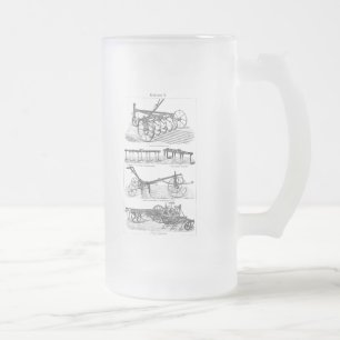 Taza De Cristal Esmerilado Paleta vieja de la agricultura del equipamiento