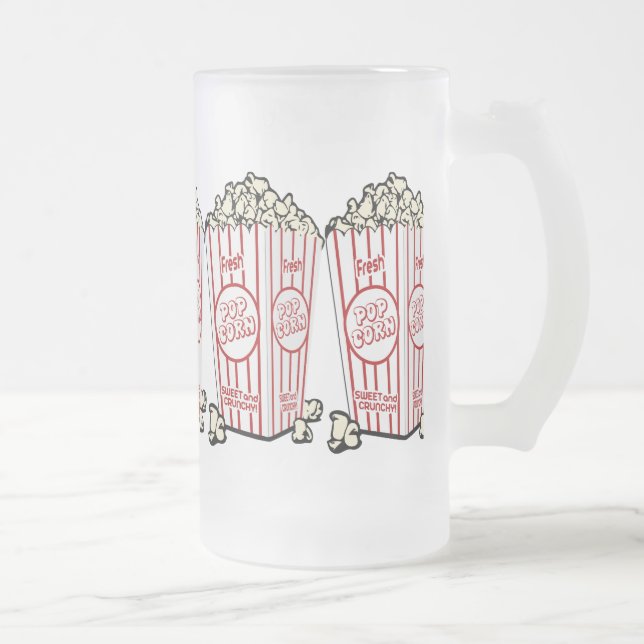 Taza De Cristal Esmerilado Palomitas frescas (Derecha)
