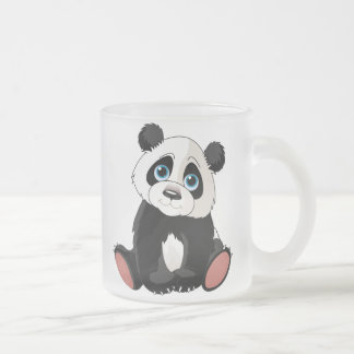 Taza De Cristal Esmerilado Panda Bear