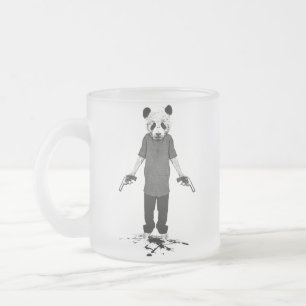 Taza De Cristal Esmerilado Panda del asesino