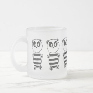 Taza De Cristal Esmerilado Panda Kids