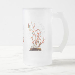 Taza De Cristal Esmerilado Pantalla de Ikebana