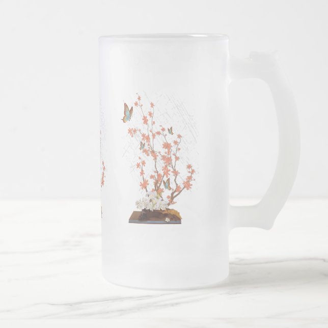 Taza De Cristal Esmerilado Pantalla de Ikebana (Derecha)