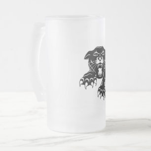 Taza De Cristal Esmerilado Pantera negra