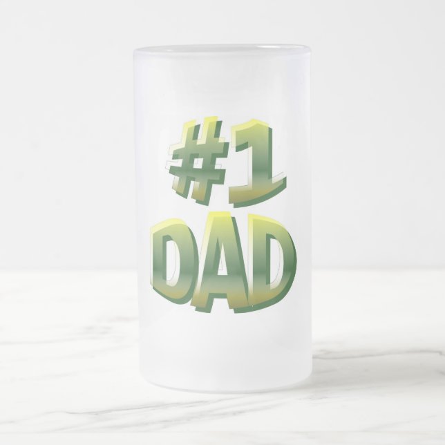 Taza De Cristal Esmerilado Papá #1 (Centro)