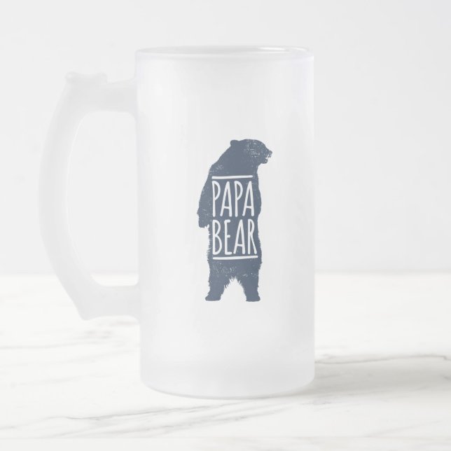 Taza De Cristal Esmerilado Papa Bear Mug (Izquierda)