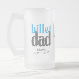 Taza De Cristal Esmerilado Papá Billet Personalizado Con Cita Sentimental