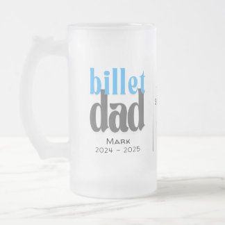 Taza De Cristal Esmerilado Papá Billet Personalizado Con Cita Sentimental