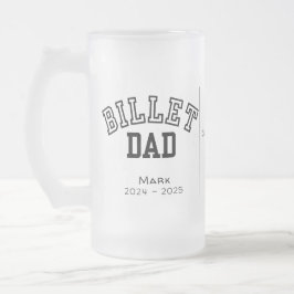 Taza De Cristal Esmerilado Papá Billet Personalizado Con Cita Sentimental