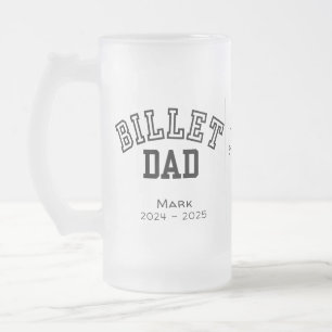 Taza De Cristal Esmerilado Papá Billet Personalizado Con Cita Sentimental