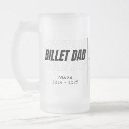 Taza De Cristal Esmerilado Papá Billet Personalizado Con Cita Sentimental