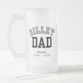 Taza De Cristal Esmerilado Papá Billet Personalizado Con Cita Sentimental