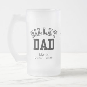 Taza De Cristal Esmerilado Papá Billet Personalizado Con Cita Sentimental
