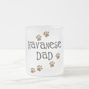 Taza De Cristal Esmerilado Papá de Havanese