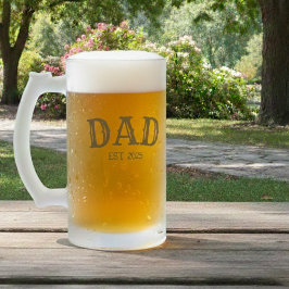 TAZA DE CRISTAL ESMERILADO PAPÁ EST 