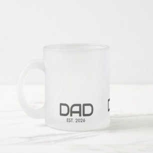 Taza De Cristal Esmerilado Papá Establecido Nuevo Regalo para Papá