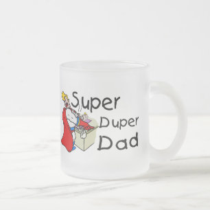 Taza De Cristal Esmerilado Papá estupendo de Duper