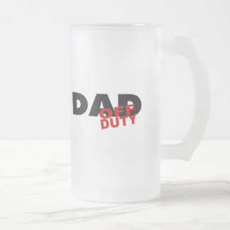 Taza De Cristal Esmerilado Papá fuera de servicio (negro)