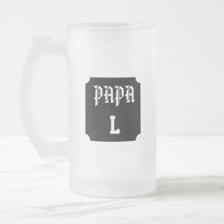 Taza De Cristal Esmerilado Papa Monogramme personnalisable