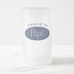 Taza De Cristal Esmerilado papá orgullosa