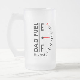 Taza De Cristal Esmerilado Papá se alimenta de lo gracioso del Día del Padre 