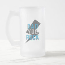 Papa You Rock Frost Glass Mug