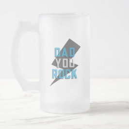 Taza De Cristal Esmerilado Papa You Rock Frost Glass Mug