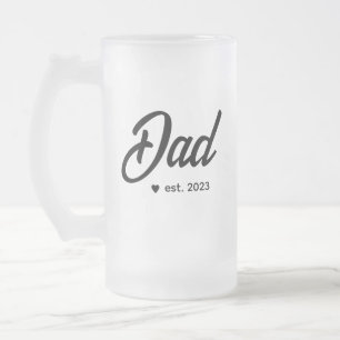 Taza De Cristal Esmerilado Papi Grabación simple   Regalo de papá