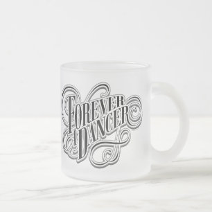 Taza De Cristal Esmerilado Para siempre un bailarín de café de vidrio helado