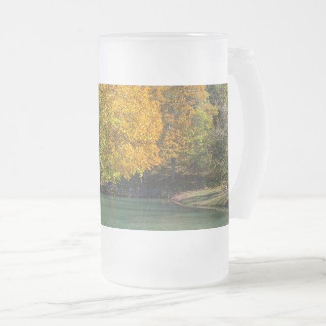 Taza De Cristal Esmerilado Paraguas de arce sobre cristales de madera de made (Anverso derecho)