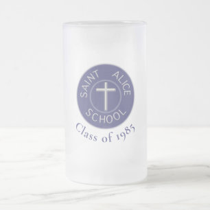 Taza De Cristal Esmerilado Parche comercial de clase de personalizable de San