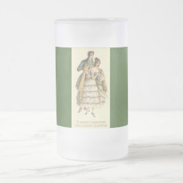 Taza De Cristal Esmerilado Pareja de estilo vintage Navidades victorianos Ste