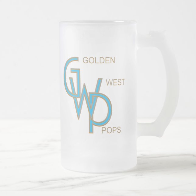 Taza De Cristal Esmerilado Pareja dorada monogramada (Derecha)