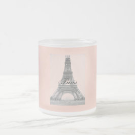 Taza De Cristal Esmerilado Paris – La Tour Eiffel pastel Eifelturm