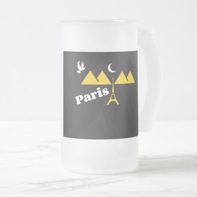 Taza De Cristal Esmerilado Paris Mugs ,,,,,,,,,,,,, (Anverso derecho)