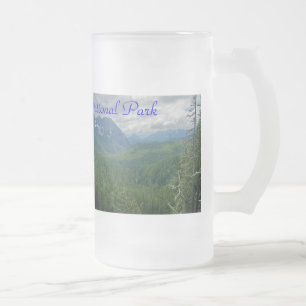 Taza De Cristal Esmerilado Parque nacional del Monte Rainier