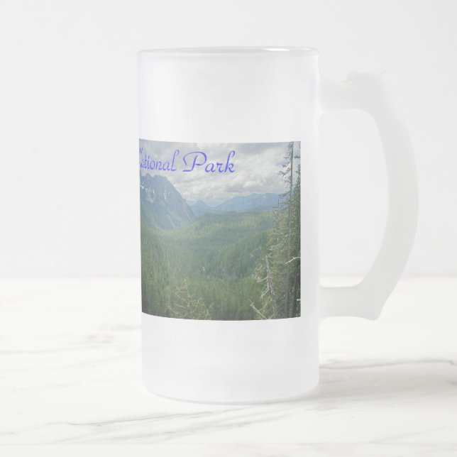 Taza De Cristal Esmerilado Parque nacional del Monte Rainier (Derecha)